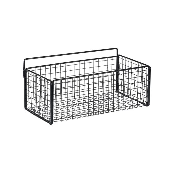 ESTIA ΚΑΛΑΘΙ ΟΡΓΑΝΩΣΗΣ CAGE ΚΡΕΜΑΣΤΟ ΜΕΤΑΛΛΙΚΟ 36x15x13cm ΜΑΥΡΟ
