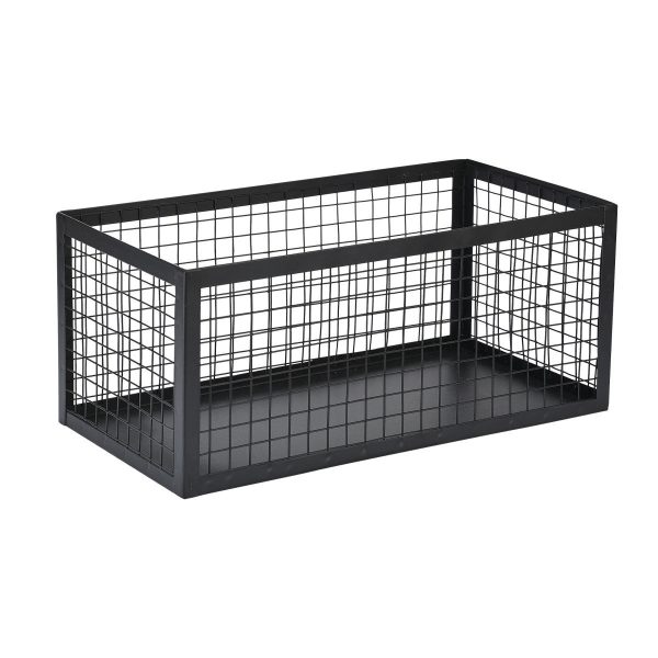 ESTIA ΚΑΛΑΘΙ ΑΠΟΘΗΚΕΥΣΗΣ & ΟΡΓΑΝΩΣΗΣ CAGE ΜΕΤΑΛΛΙΚΟ 30x15.5x13cm ΜΑΥΡΟ