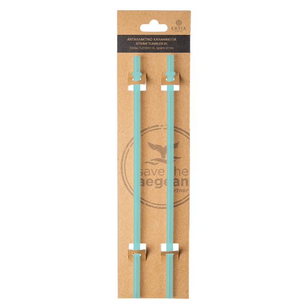 ESTIA ΑΝΤΑΛΛΑΚΤΙΚΑ ΚΑΛΑΜΑΚΙΑ STRAW TUMBLER XL 1200ml BERMUDA GREEN 2 ΤΕΜ