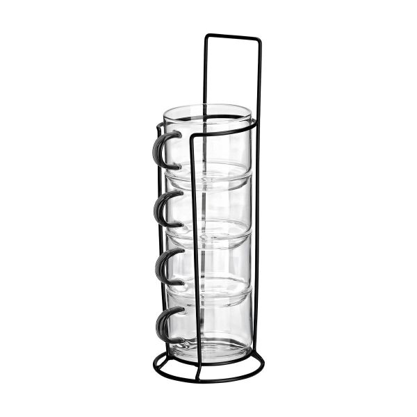 ESTIA ΚΟΥΠΕΣ ΓΥΑΛΙΝΕΣ ΜΕ ΜΕΤΑΛΛΙΚΗ ΒΑΣΗ ΣΕΤ 4x210ml