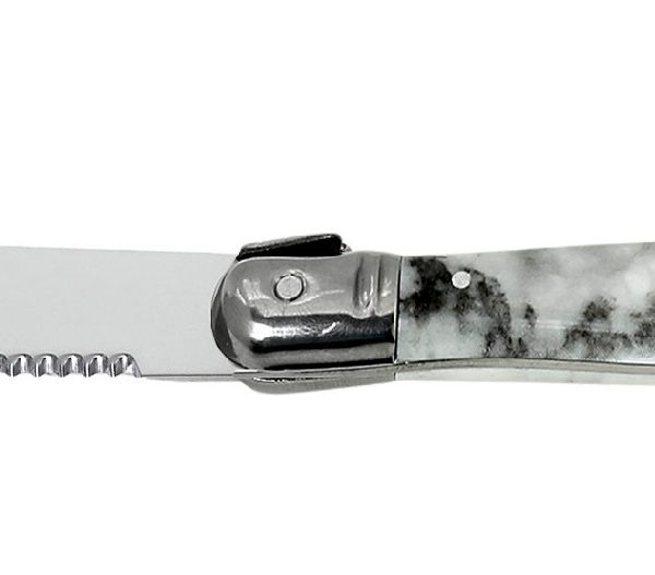 ANTIQUE CUT ΜΑΧΑΙΡΙ STEAK ΑΣΗΜΙ ΛΕΥΚΗ ΛΑΒΗ - NEW BLADE-  SS420 1,5MM 23EK