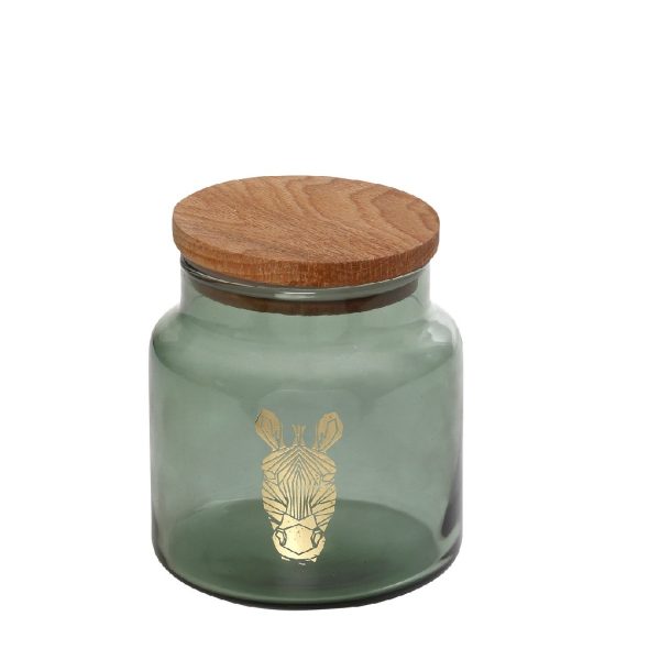 DIS. JUNGLE ZEBRA ΠΡΑΣΙΝΟ ΔΟΧΕΙΟ ΜΕ ΚΑΠΑΚΙ 635ML 10X11EK