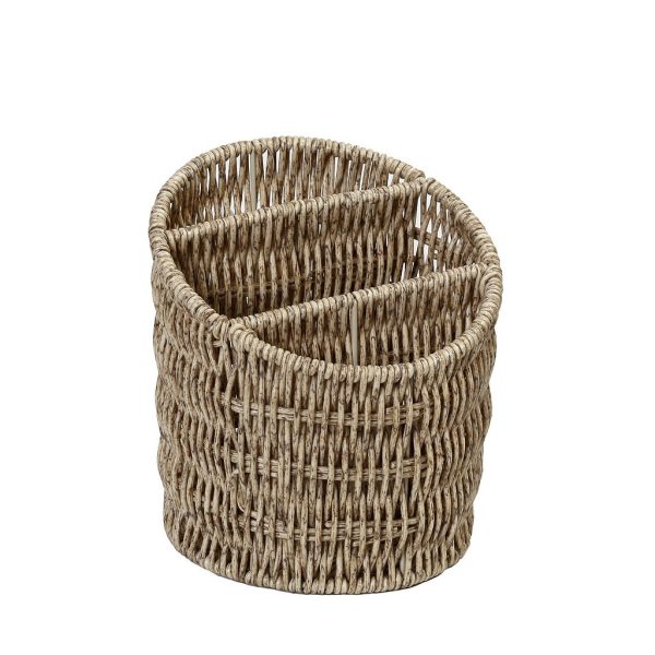 ΚΑΛΑΘΙ ΜΕ 3 ΔΙΑΧΩΡΙΣΤΙΚΑ SYNTH. RATTAN ΜΠΕΖ D15,5Χ16ΕΚ  (smA)