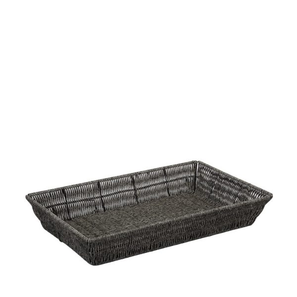 ΚΑΛΑΘΙ SYNTH. RATTAN GN1/2 ΓΚΡΙ 32,5Χ26,5Χ10ΕΚ  (smA)
