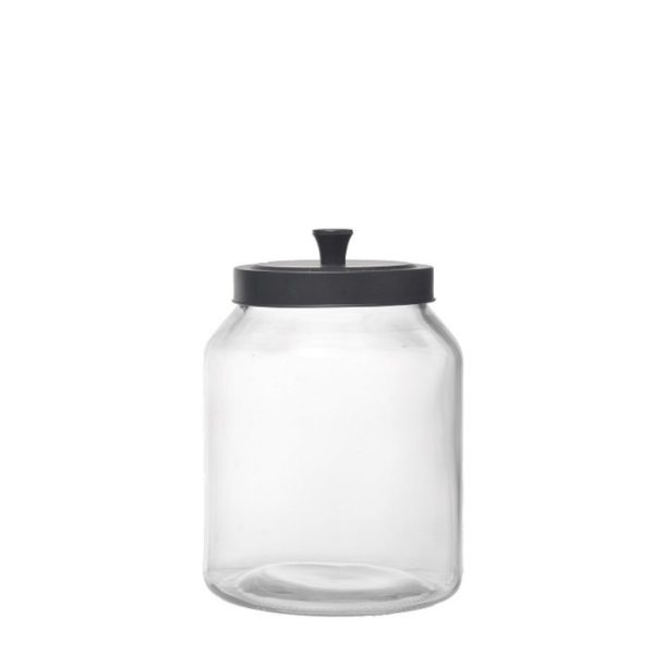 ΓΥΑΛΙΝΟ ΔΟΧΕΙΟ ΜΕ ΜΕΤΑΛΛΙΚΟ ΚΑΠΑΚΙ L 3.5LT 14,5Χ14,5Χ23ΕΚ