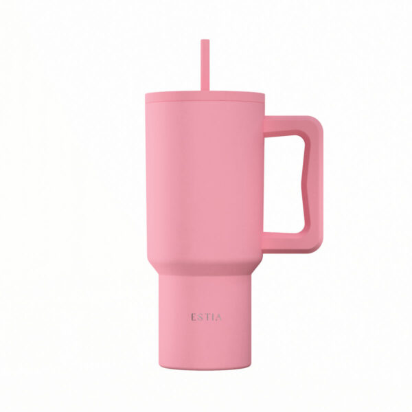 ESTIA ΘΕΡΜΟΣ STRAW TUMBLER XL SAVE THE AEGEAN 900ml ROSE