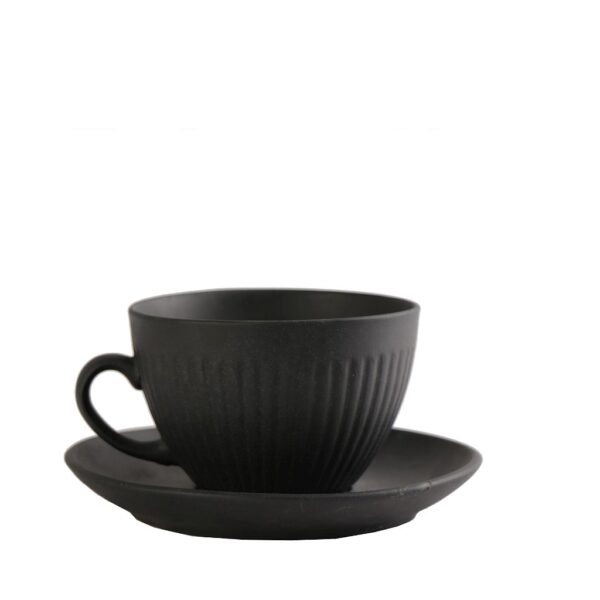 DIS. GOBI BLACK SAND HANDMADE ΦΛΙΤΖΑΝΙ & ΠΙΑΤΑΚΙ ΚΑΠΟΥΤΣΙΝΟ ΜΑΥΡΟ ΜΑΤ 220CC 14Χ14Χ8ΕΚ
