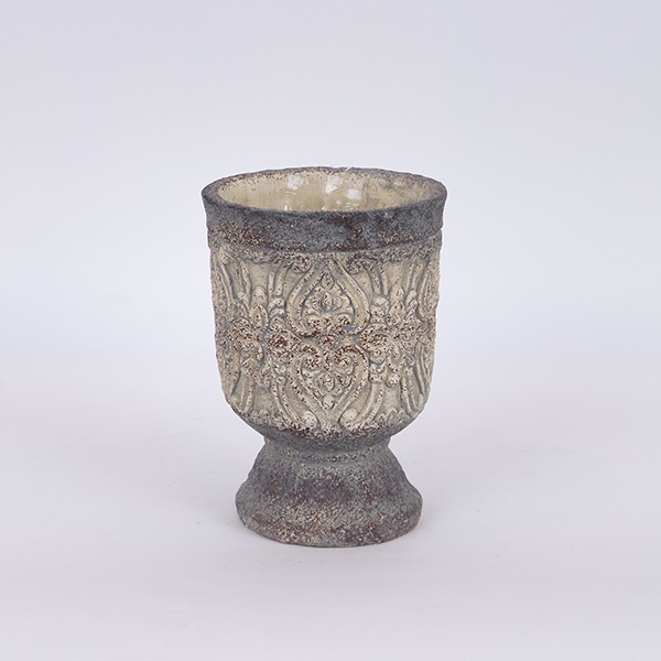 ΒΑΖΟ ΤΣΙΜΕΝΤΕΝΙΟ ΓΚΡΙ - ΜΠΕΖ 15x15x20.5cm