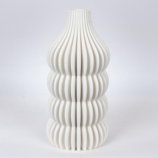 ΒΑΖΟ ΠΟΡΣΕΛΑΝΙΝΟ 3D ΛΕΥΚΟ 17.5x17.5x35.5cm