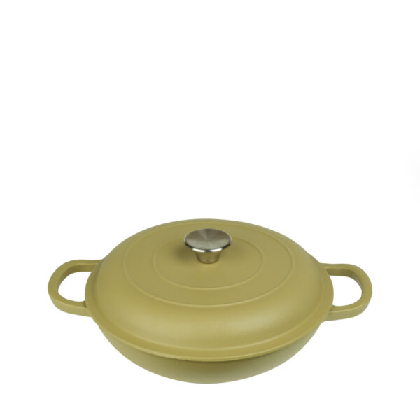 VOLCANO ΚΑΤΣΑΡΟΛΑ ΡΗΧΗ CAST-IRON ΧΑΚΙ ΜΕ ENAMEL 2200ML 27ΕΚ.