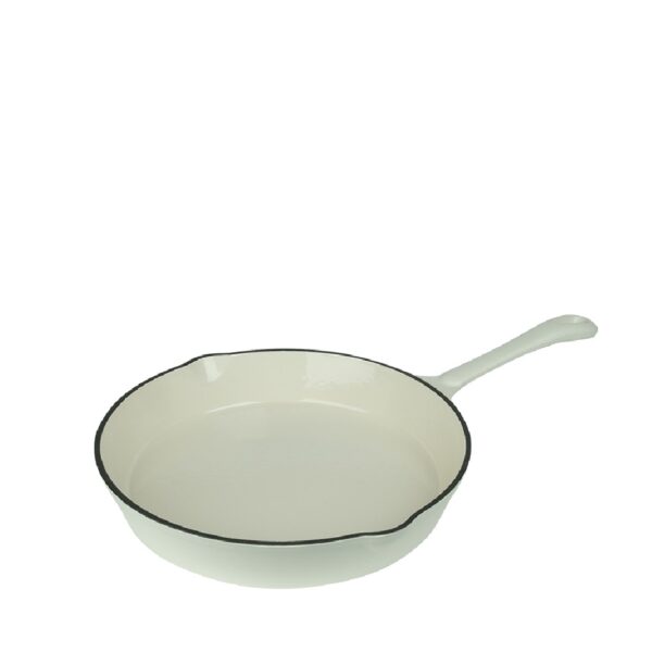 VOLCANO ΤΗΓΑΝΙ CAST-IRON ΛΕΥΚΟ ΜΕ ENAMEL 25,5ΕΚ.
