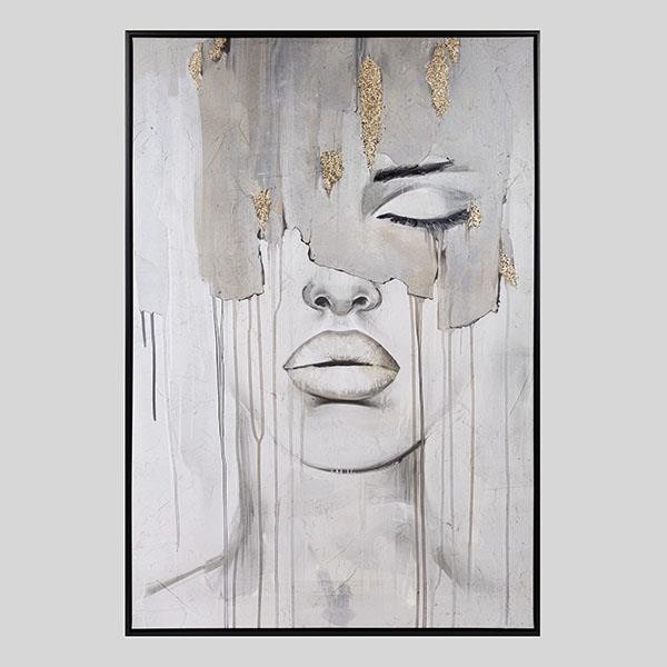 ΠΙΝΑΚΑΣ ΚΑΜΒΑΣ ΜΕ ΠΛΑΙΣΙΟ ΠΡΟΣΩΠΟ ΜΠΕΖ 80x120cm