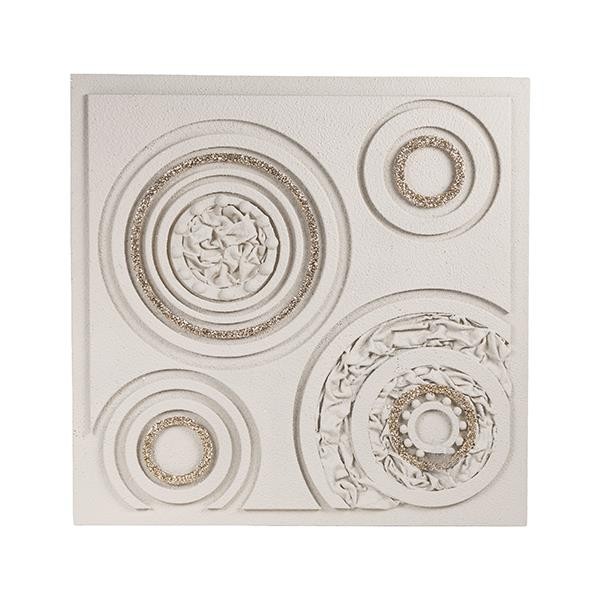 ΠΙΝΑΚΑΣ ΚΥΚΛΟΙ ΜΠΕΖ - ΧΡΥΣΟΣ 80x3x80cm